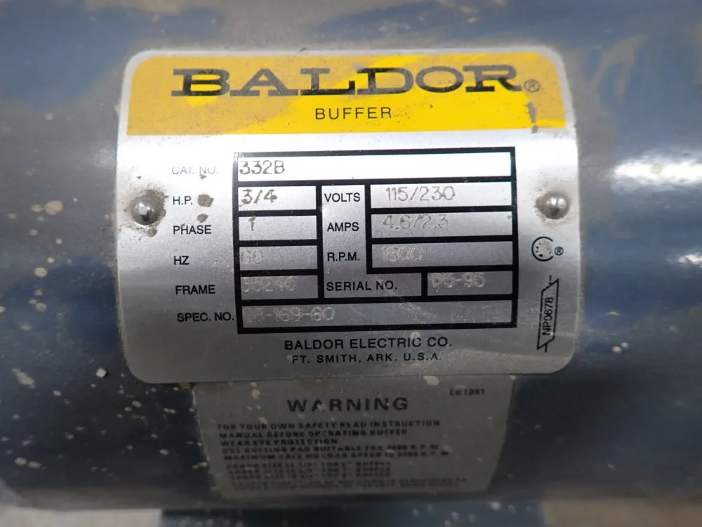 Baldor Benchtop Buffer - 332b