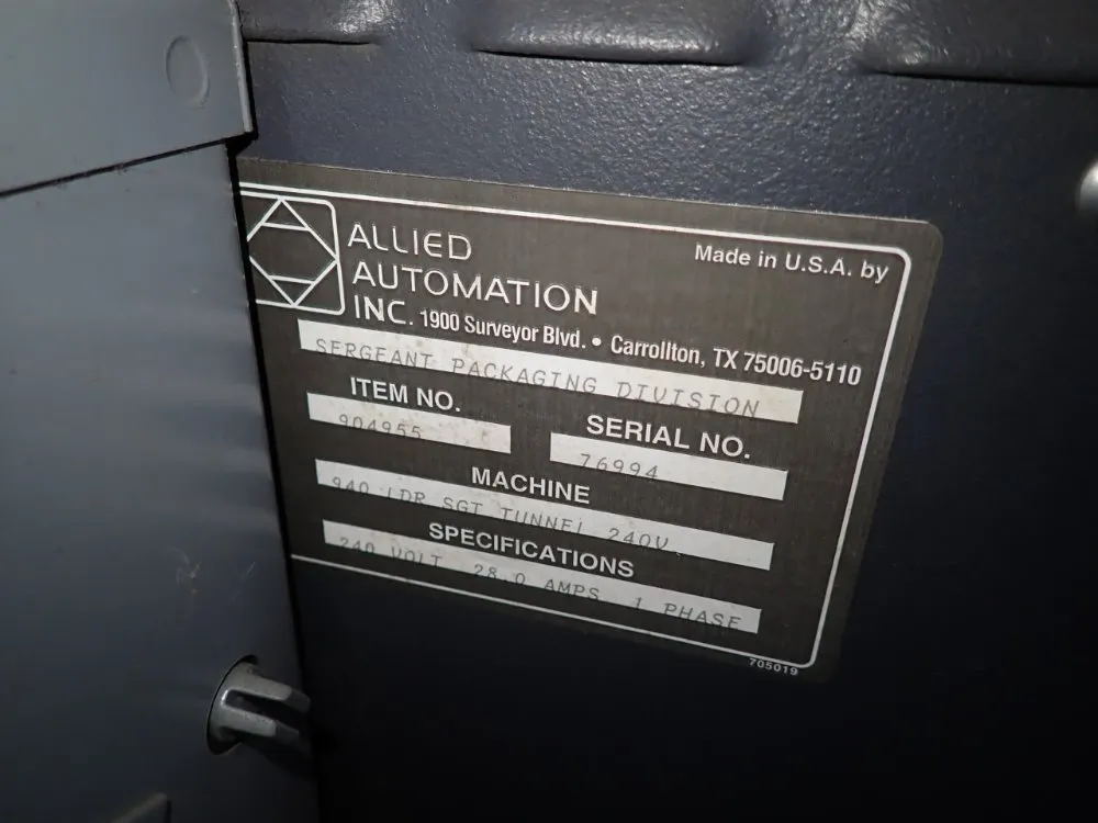 Allied Automation 16"x9" Heat Shrink Tunnel - 904955