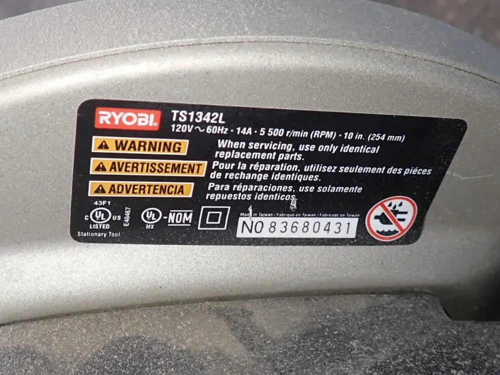 Ryobi 10" Chop Saw - Ts1342l