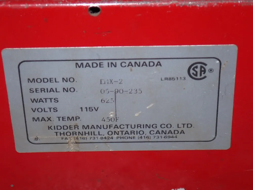 Kidder 450° F Stripheater - Emx-2