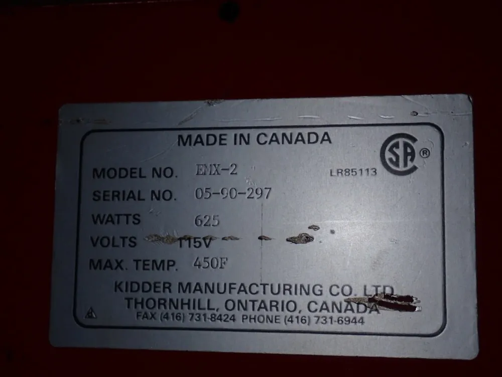 Kidder 450° F Stripheater - Emx-2