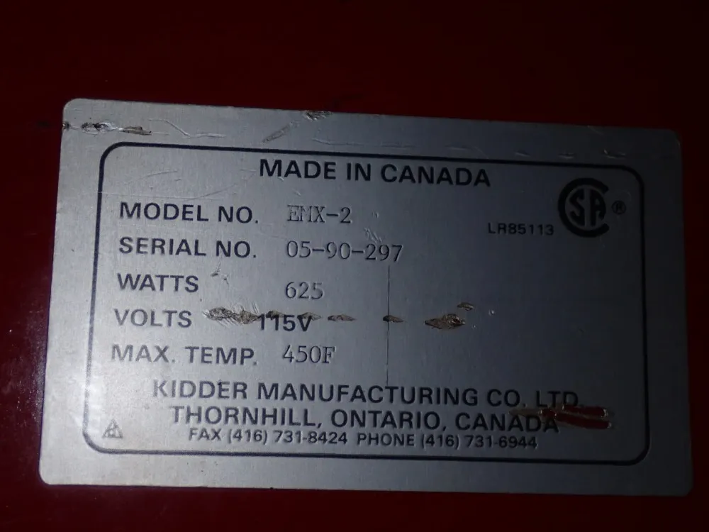 Kidder 450° F Stripheater - Emx-2
