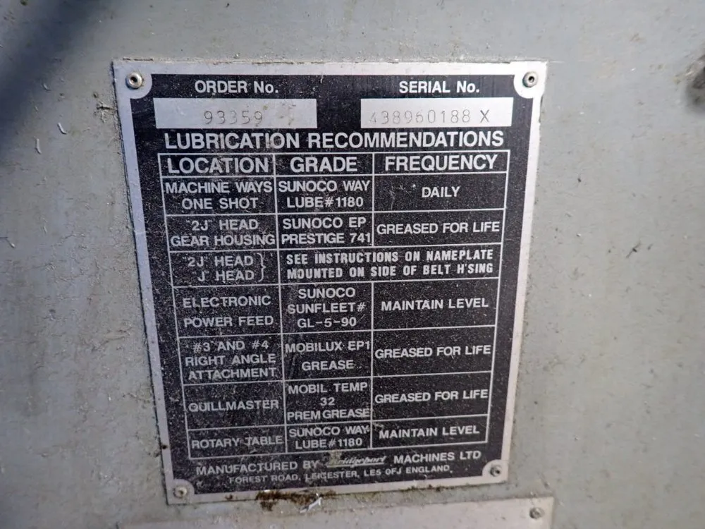 Bridgeport 48" X 9" Vertical Mill