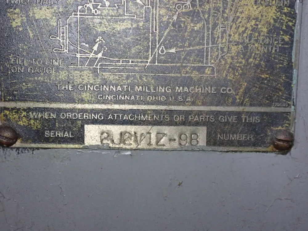 Cincinnati 10" X 52 1/2" Vertical Mill - 2mi