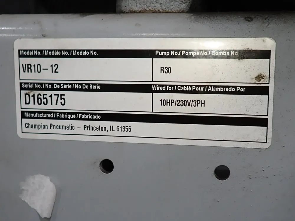 Gardner Denver 10 Hp Air Compressor - Vr10-12