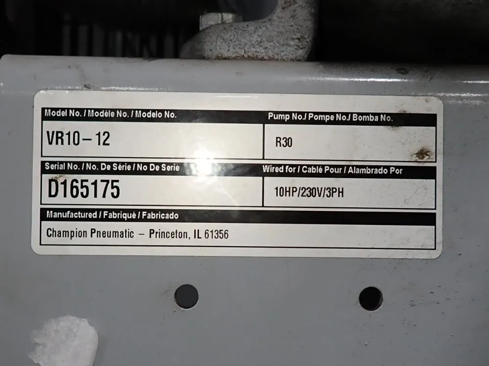 Gardner Denver 10 Hp Air Compressor - Vr10-12