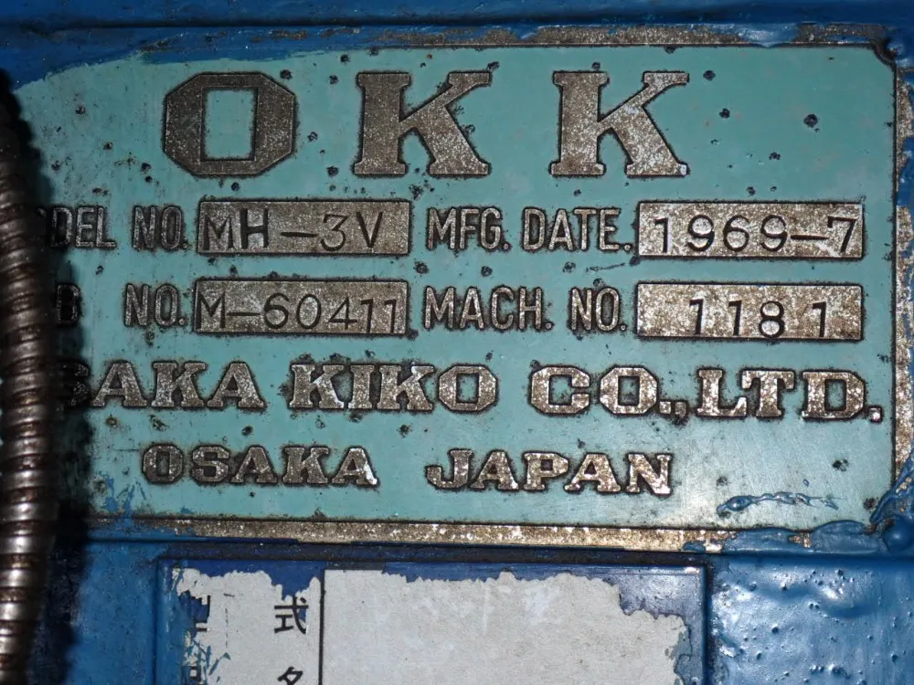 Okk / Osaka Kiko 65" X 14" Horizontal Mill - Mh-3v