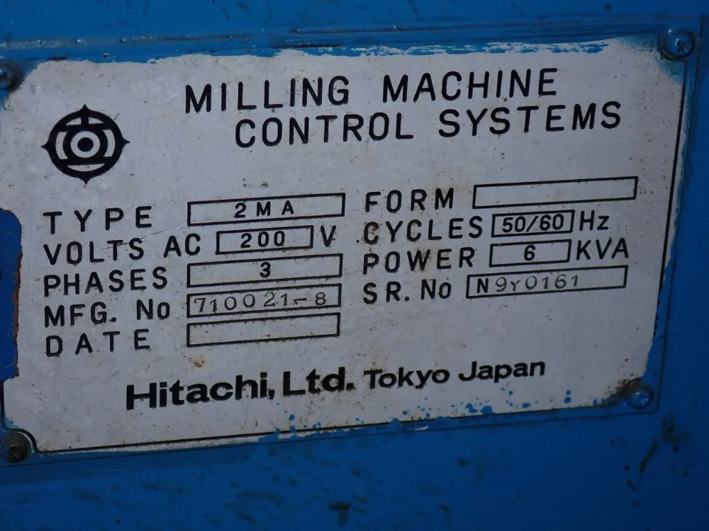 Hitachi 53" X 12" Horizontal Mill - No. 2 / 2ma