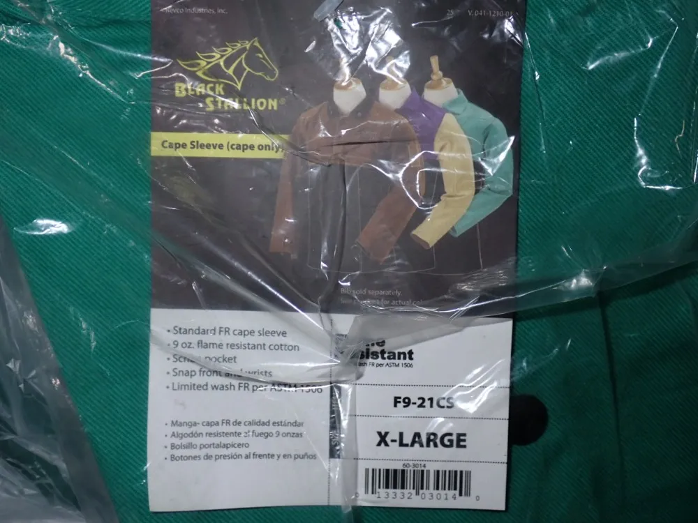 Black Stallion Xlarge Flame Resistant Welding Capes - F9-21cs