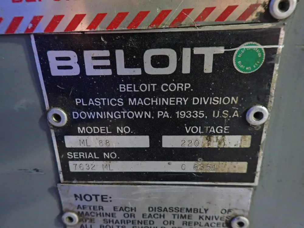 Beloit Granulator - Ml 88