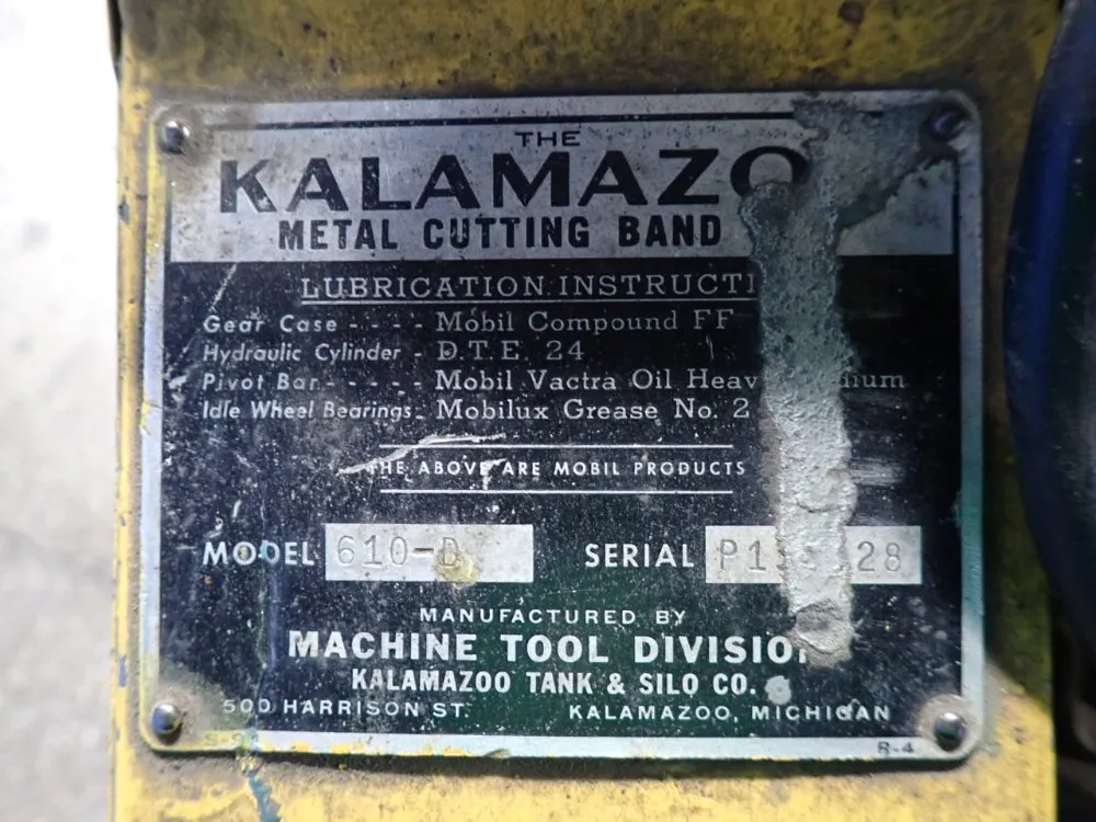 Kalamazoo 16" X 6" Horizontal Band Saw - 610-d