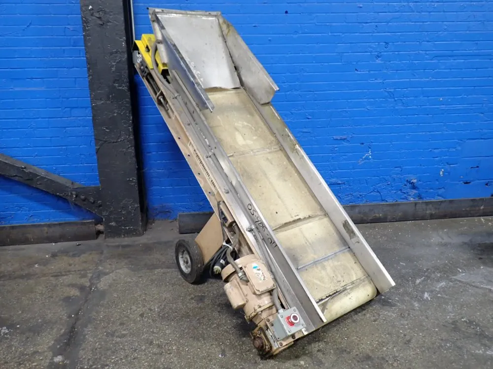 Plastic Process Equip. 18" X 50" Portable Conveyor Belt System - Icb-1806