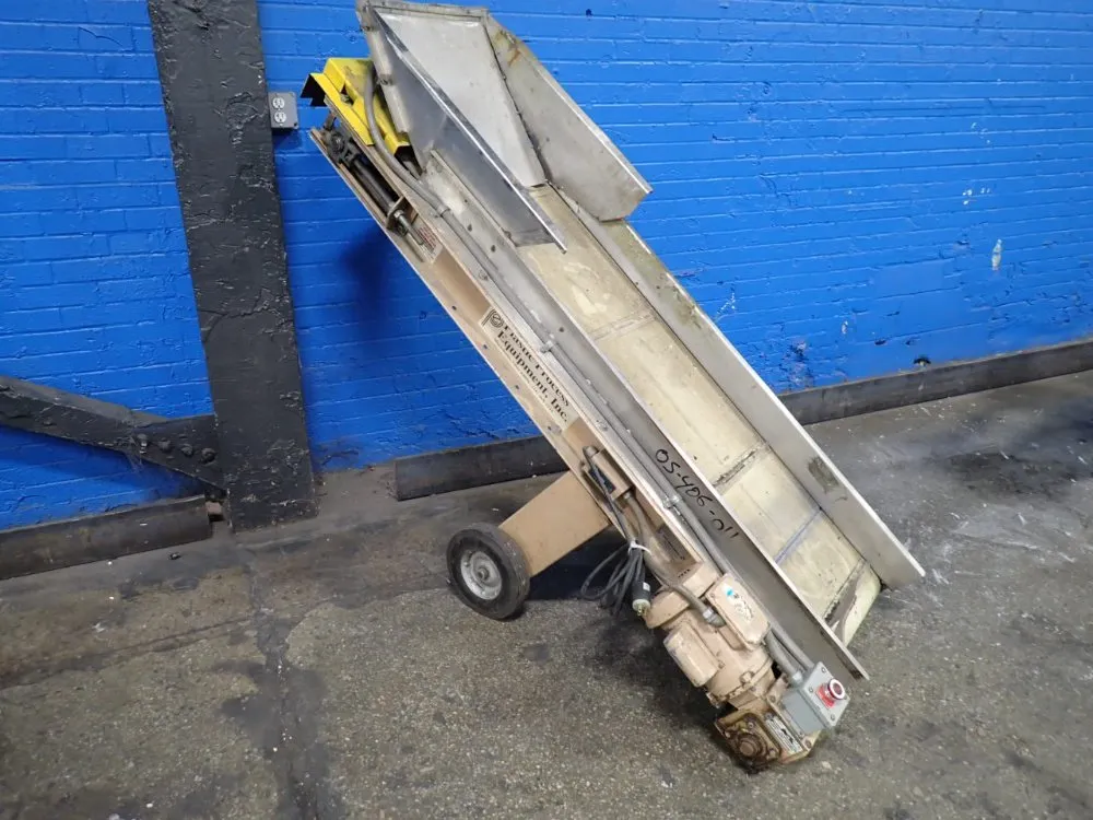 Plastic Process Equip. 18" X 50" Portable Conveyor Belt System - Icb-1806