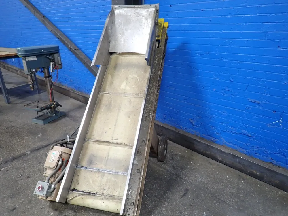 Plastic Process Equip. 18" X 50" Portable Conveyor Belt System - Icb-1806