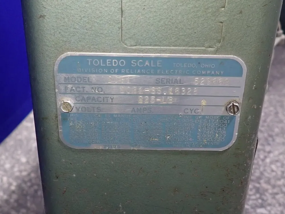 Toledo Scale 225 Lbs Scale - 2081