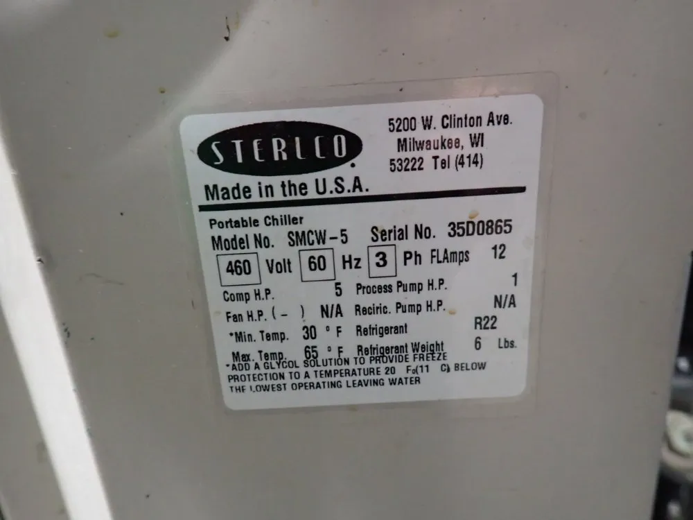 Sterling, Inc. Chiller - Smcw-5