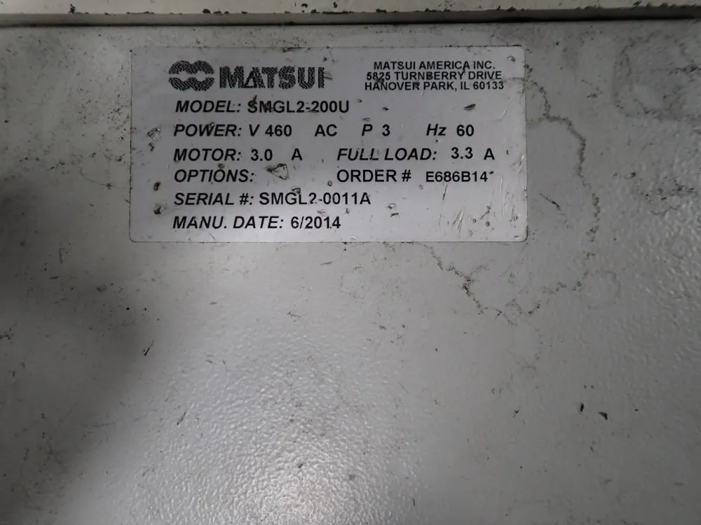 Matsui 12" X 10.5" Granulator - Smgl2-200u