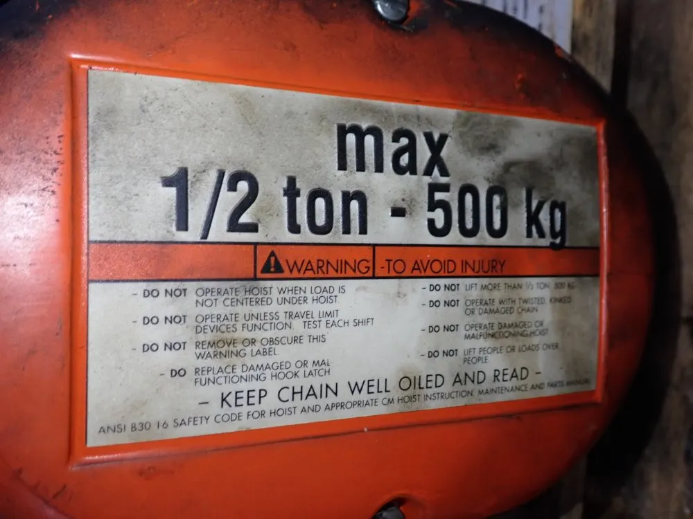 Cm 1/2 Ton Chain Hoist - Lodstar