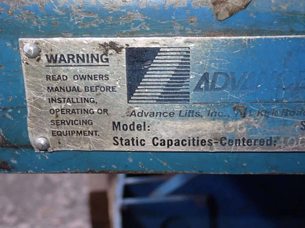 Advance Lifts 4000 Lbs Lift Table - P-4036