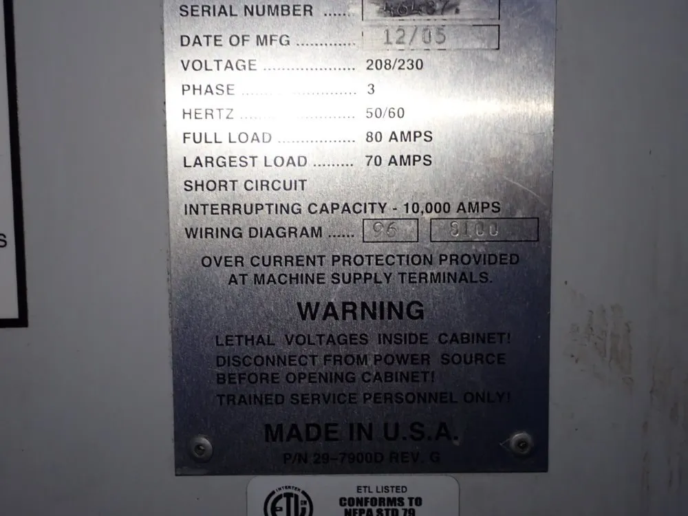 Haas 18" X 48" Cnc Vmc - Vf-3ss