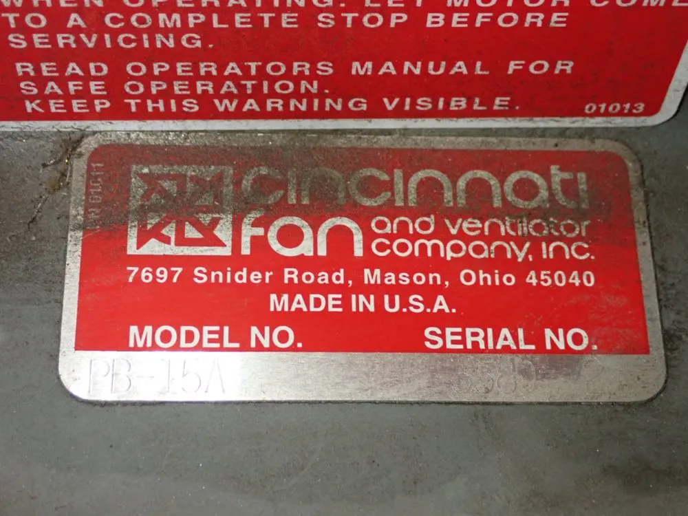 Cincinnati 7.5 Hp Blower - Pb-15a