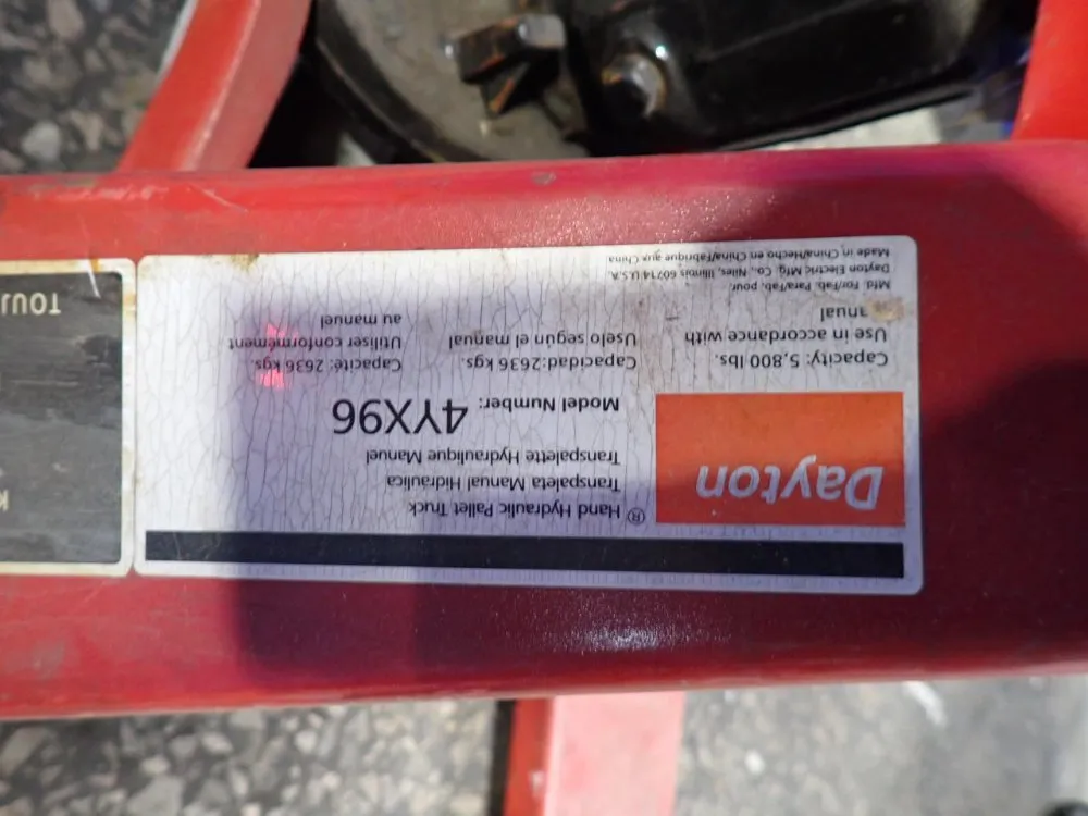 Dayton 5800 Lbs Pallet Jack - 4yx96