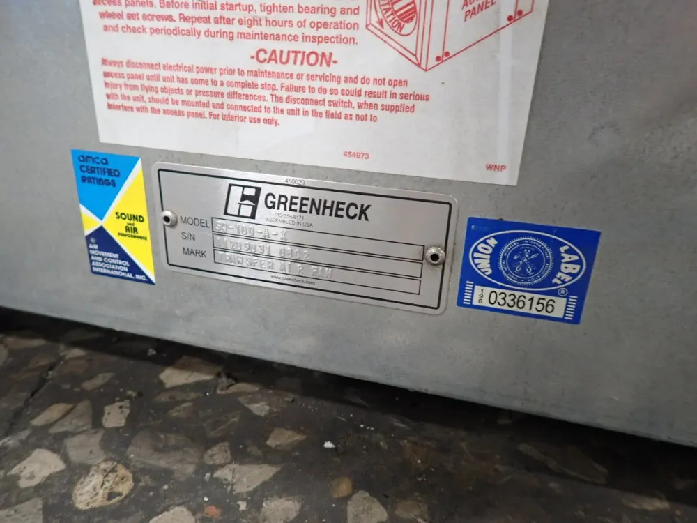 Greenheck Blower - Sq-100-a-x