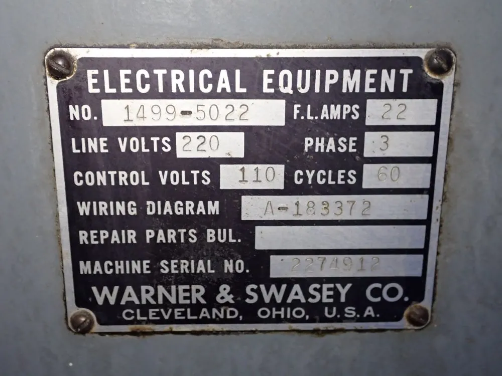 Warner & Swasey 30" Turret Lathe - No.4 / M-1420