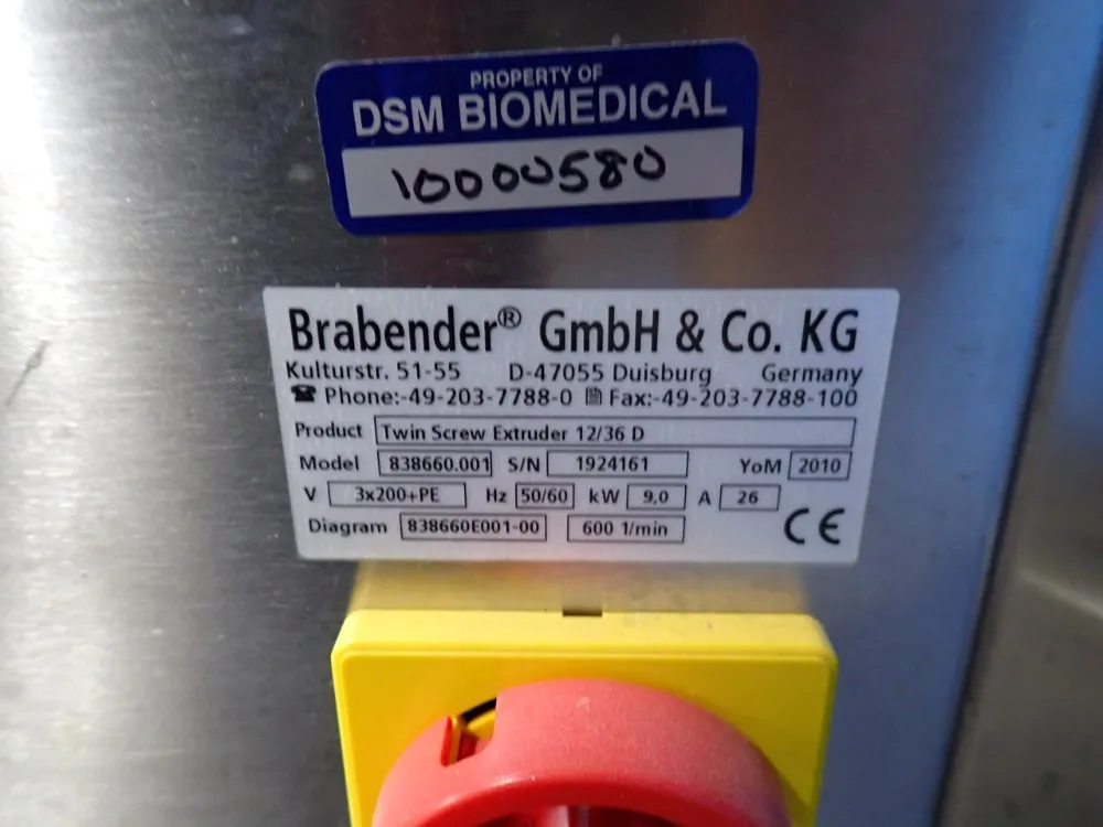 Brabender Gmbh Co. Extruder - 838660.001