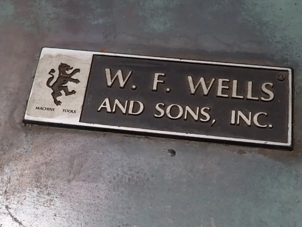 W.f. Wells & Sons Inc 22" X 9 1/2" Horizontal Band Saw - L-9