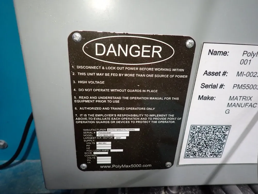 Matrix Manufacturing Densifier - Polymax 5500