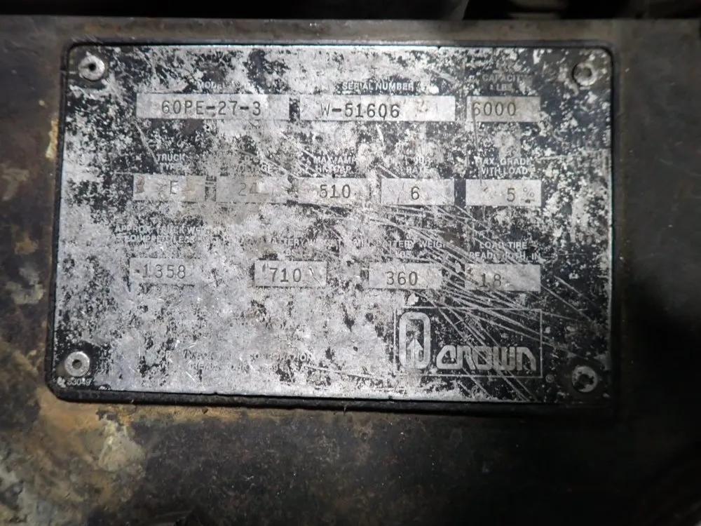 Crown 6000 Lbs Electric Pallet Jack - 60pe-27-3