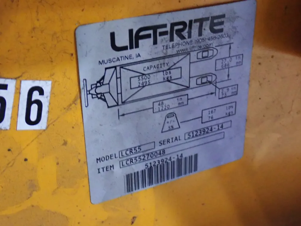 Liftrite 5500 Lbs Pallet Jack - Lcr55
