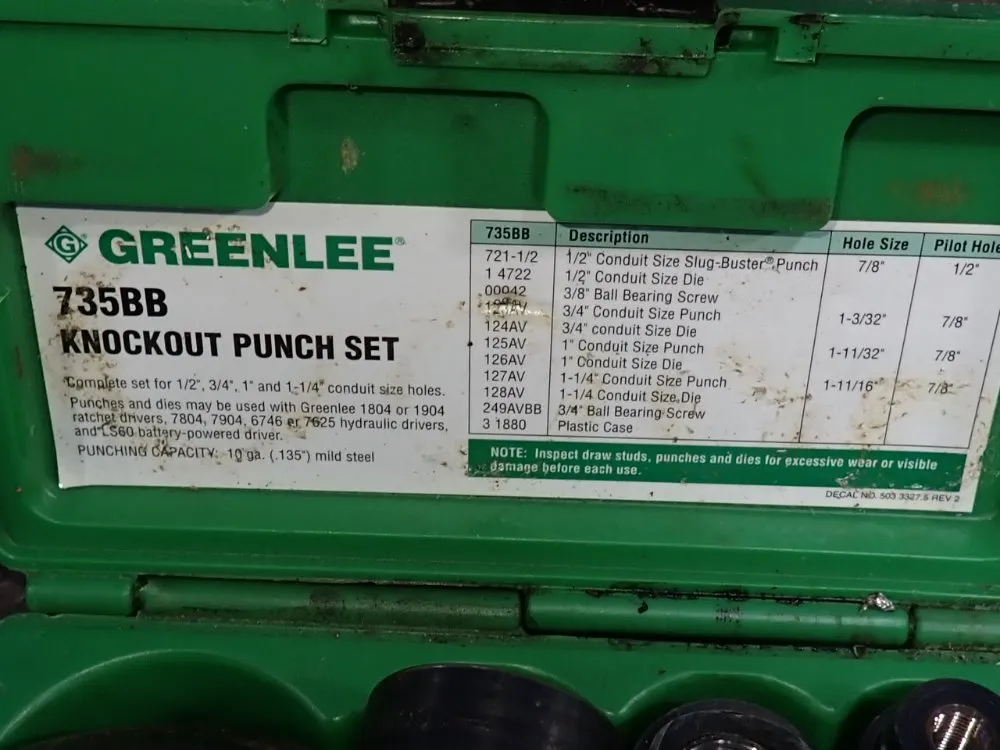 Greenlee Knockout Punch Set - 735bb