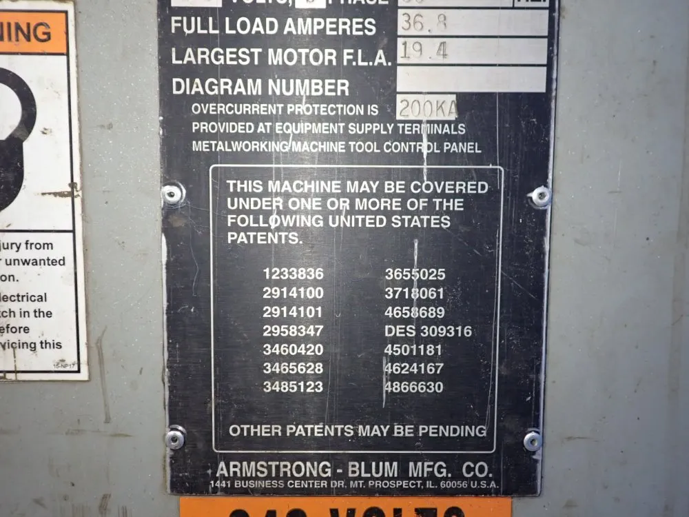 Armstrong-blum 22 1/2" Vertical Band Saw - 2125ts