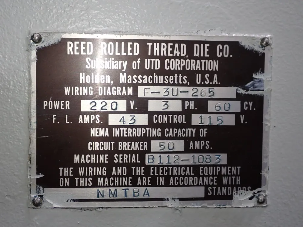 Reed Rtd Thread Roller - No. B112