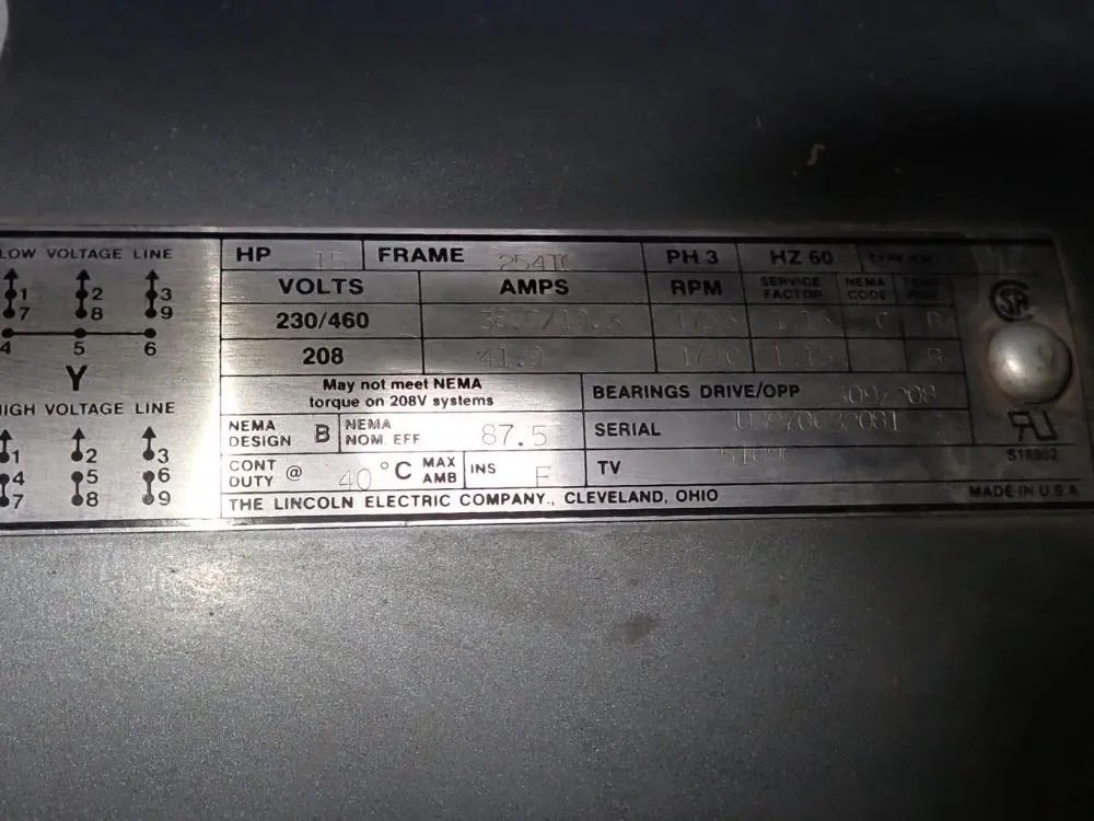 Sullair 15 Hp Air Compressor - Es8-15l-acac