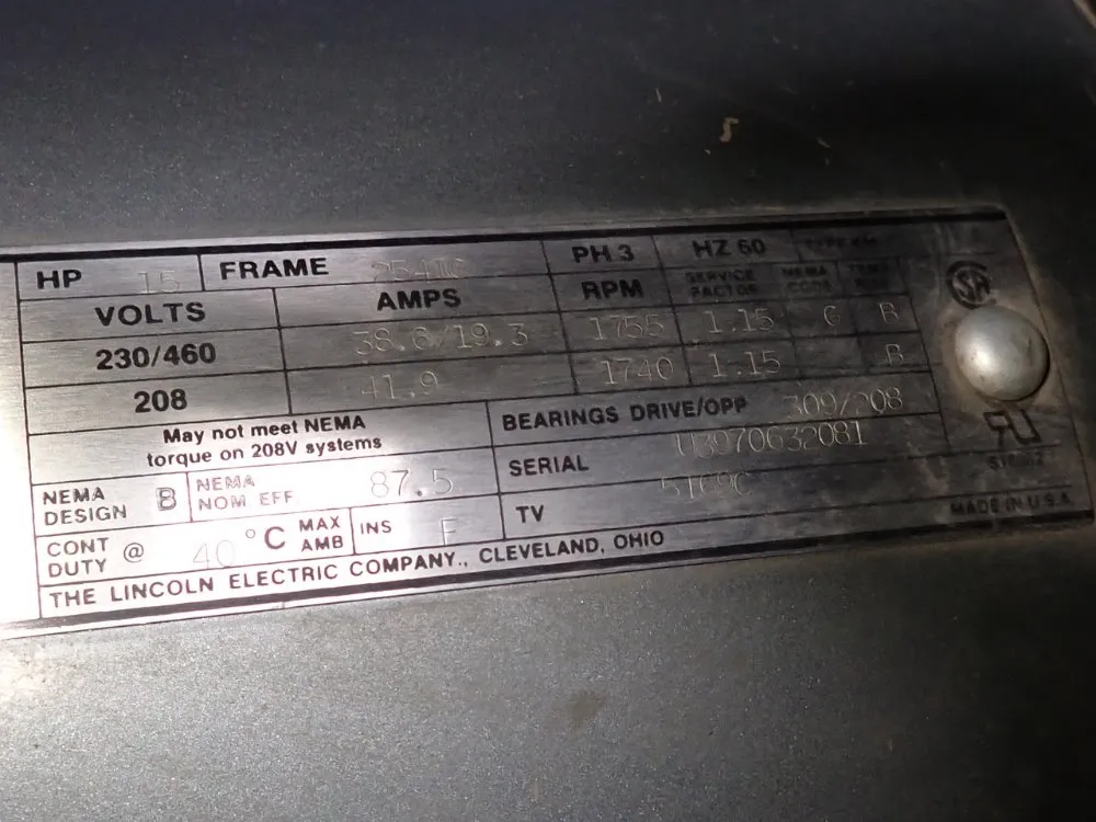 Sullair 15 Hp Air Compressor - Es8-15l-acac
