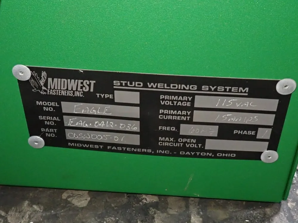 Midwest Fasteners Inc Stud Welder - Eagle