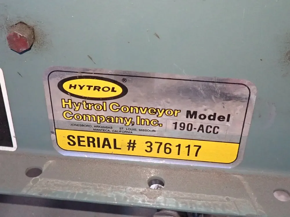 Hytrol 120" X 17" Power Roller Conveyor - 190-acc