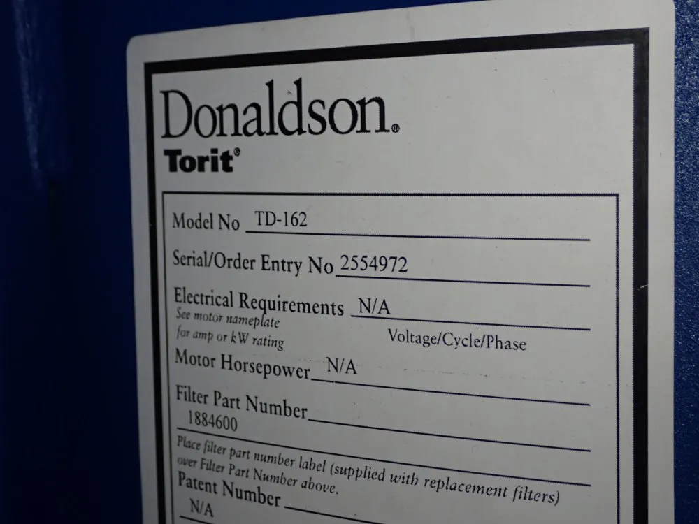 Torit Donaldson 5 Hp Dust Collector - Td-162