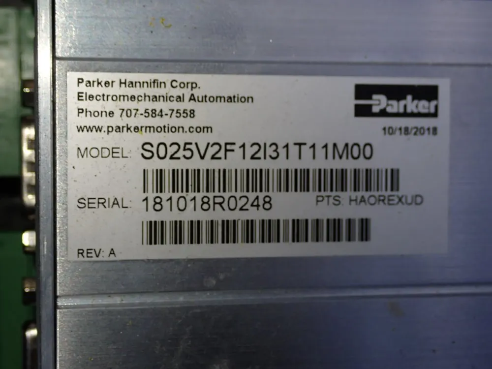 Parker Electrical Components - S025v2f12i31t11m00