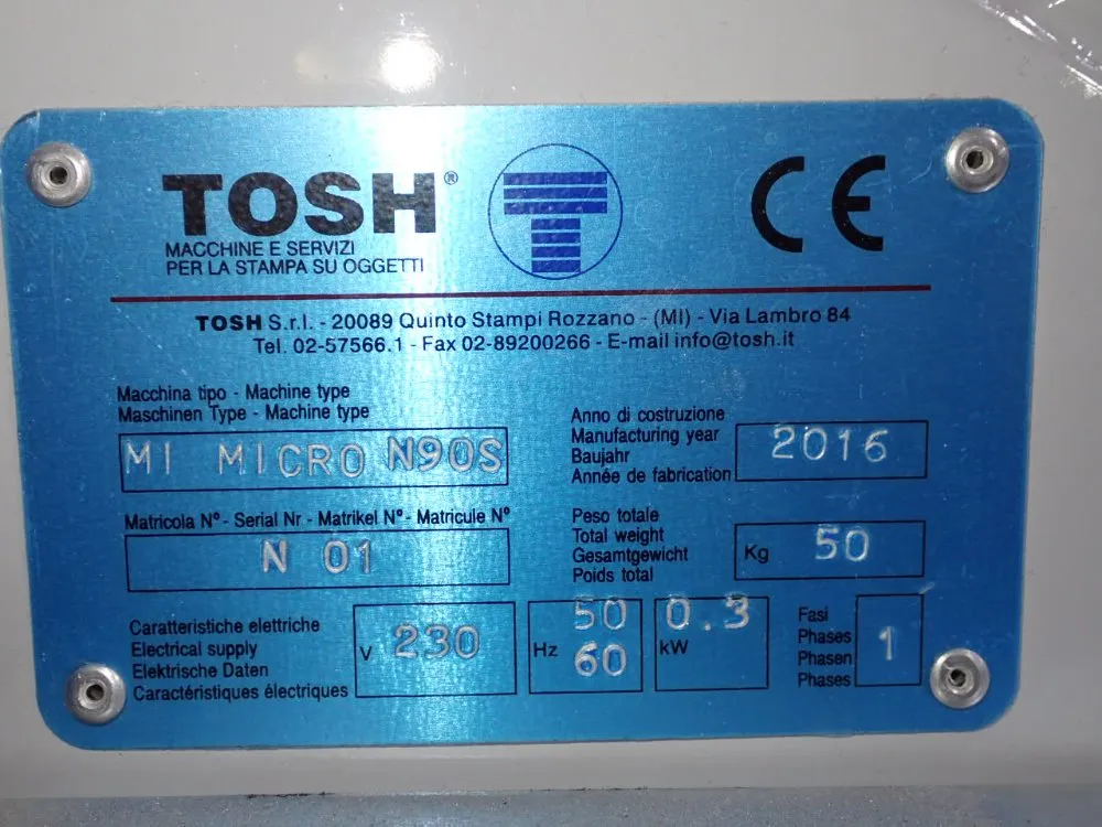 Tosh Pad Printer - M1 Micro N90s