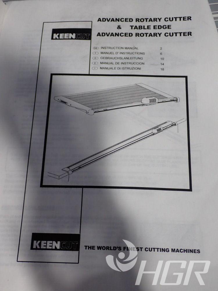 Used Keencut Advanced Rotary Cutter & Table Edge Cutter HGR Industrial...
