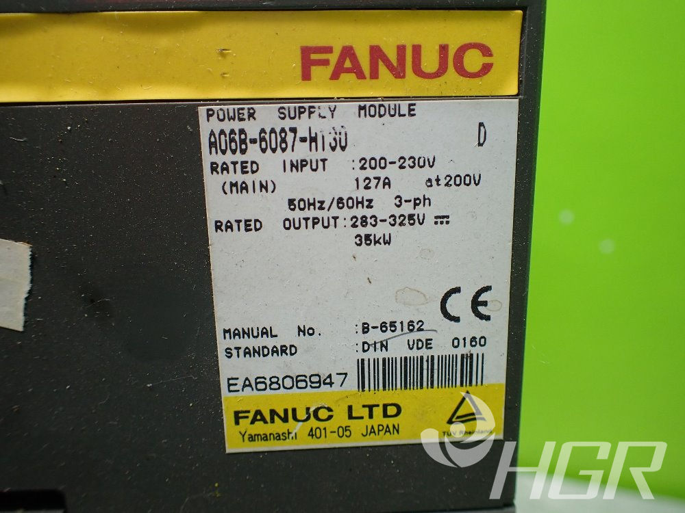 Used A06b-6087-h130 Fanuc A06b-6087-h130 Power Supply Module: 35kw...