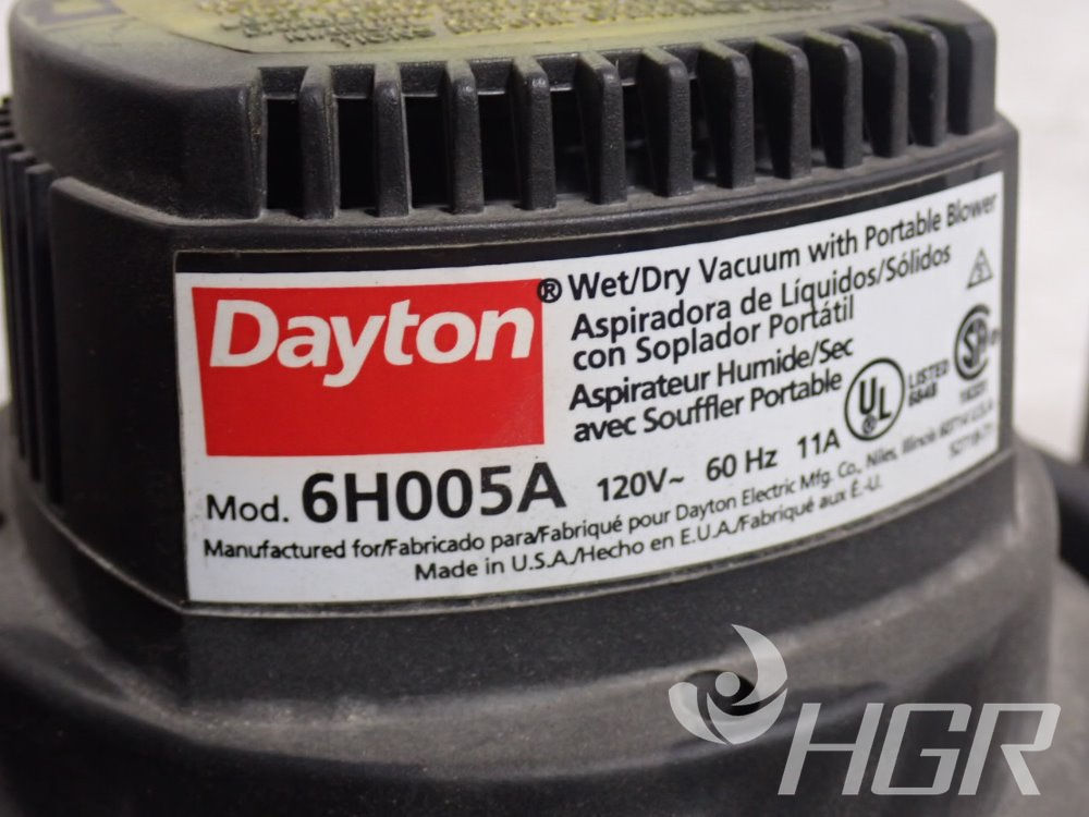 Dayton 6H003B Indoor / Outdoor Dry Vacuum - Roller Auctions