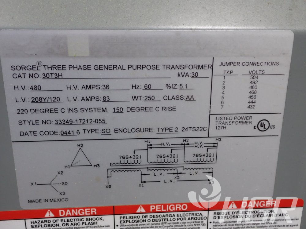 Used Transformer HGR Industrial Surplus