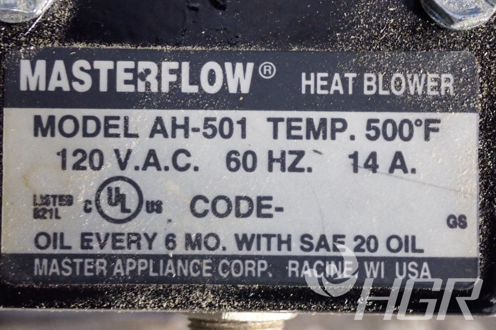 Master Appliance's AH Series, Masterflow Heat Blower 