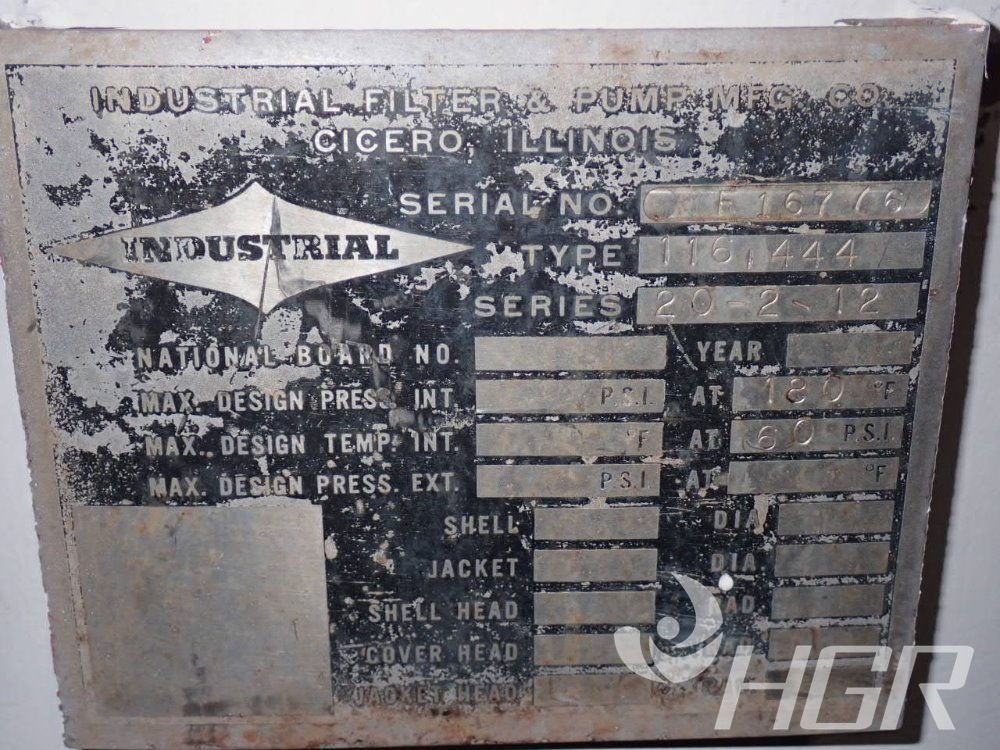 Used Industrial Filter Pump Mfg. Industrial Filter Pump Mfg. 116444...
