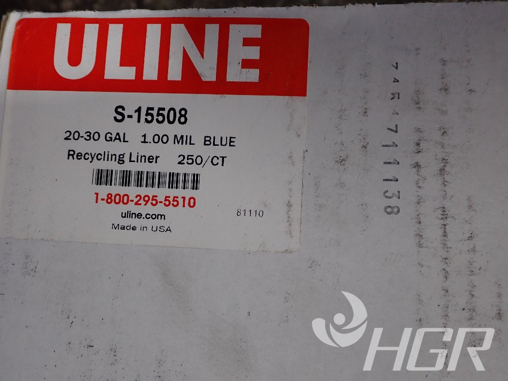 Blue Recycling Trash Liner - 20-30 Gallon S-15508 - Uline